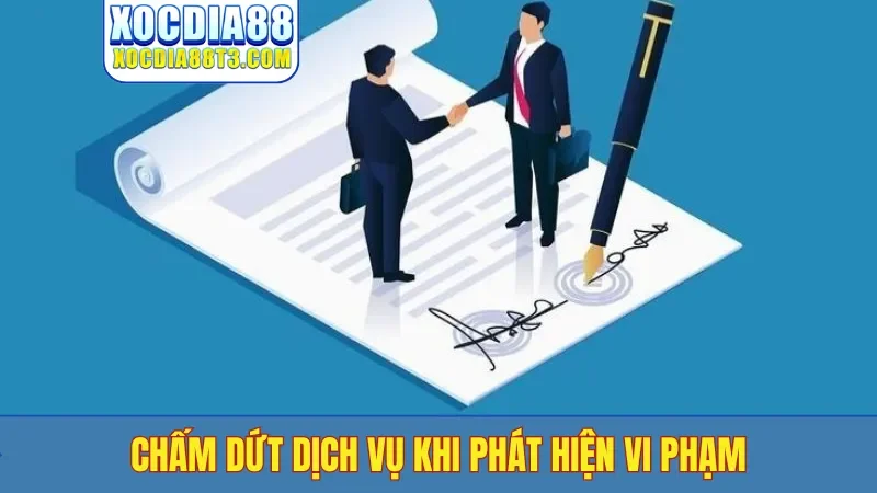 Chấm dứt dịch vụ khi phát hiện vi phạm