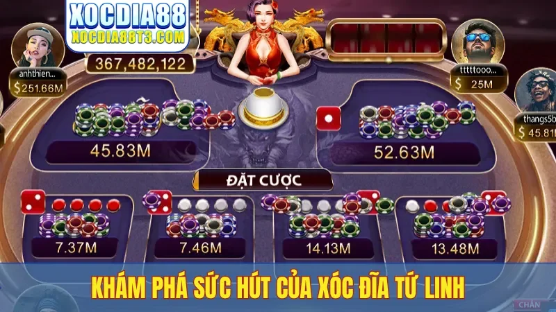 Khám phá sức hút của xóc đĩa tứ linh