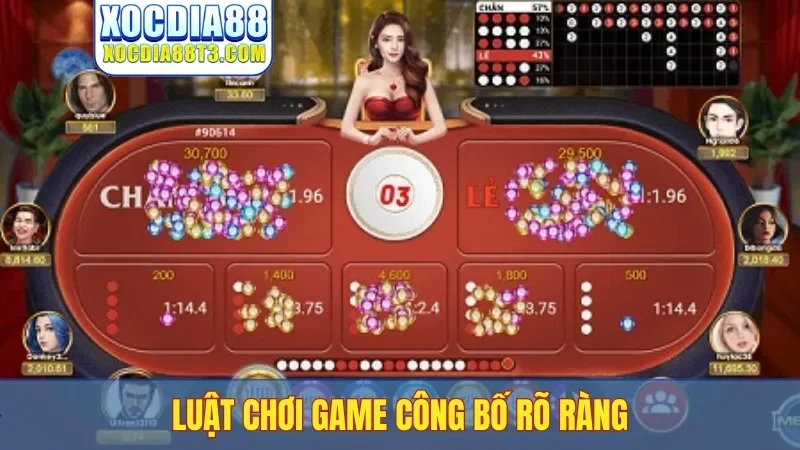 Luật chơi game công bố rõ ràng