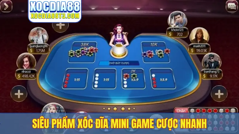 Siêu phẩm xóc đĩa mini game cược nhanh