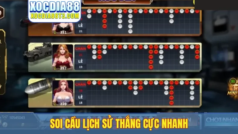 Soi cầu lịch sử thắng cực nhanh