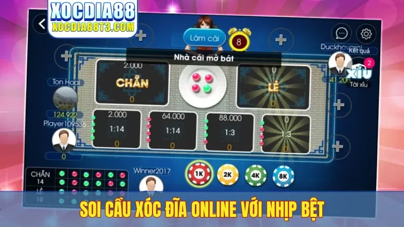 Soi cầu xóc đĩa online với nhịp bệt