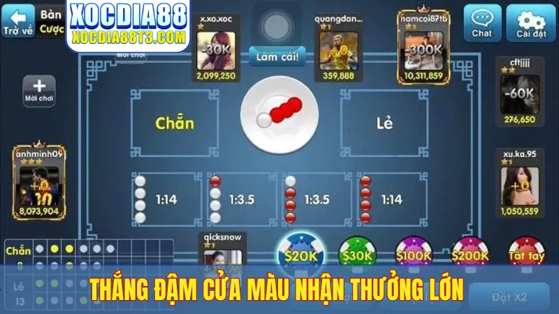 Thắng đậm cửa màu nhận thưởng lớn