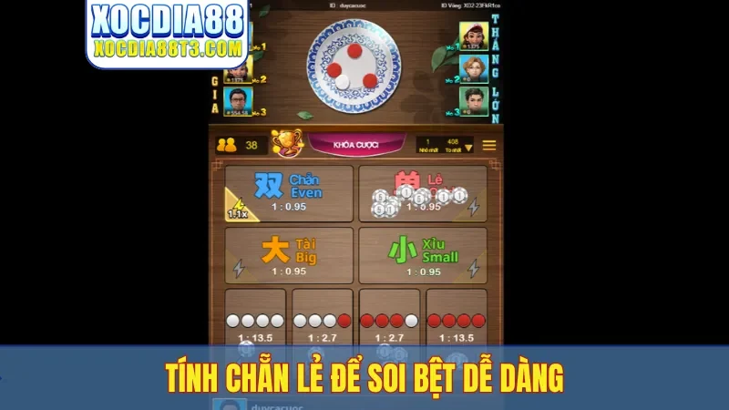 Tính chẵn lẻ để soi bệt dễ dàng